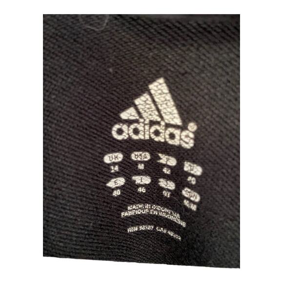 Adidas Logo Detail High Neck Full-Zip Sweatshirt Black Size Medium - Picture 4 of 7